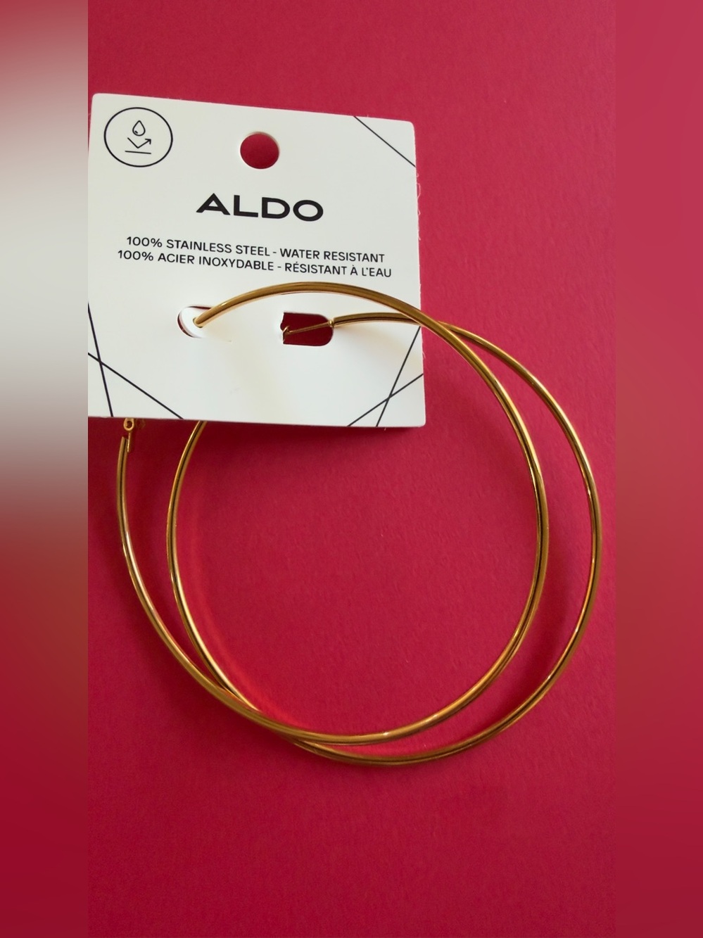 3” Aldo Gold-Hoop Earrings - Shiny Gold Tone